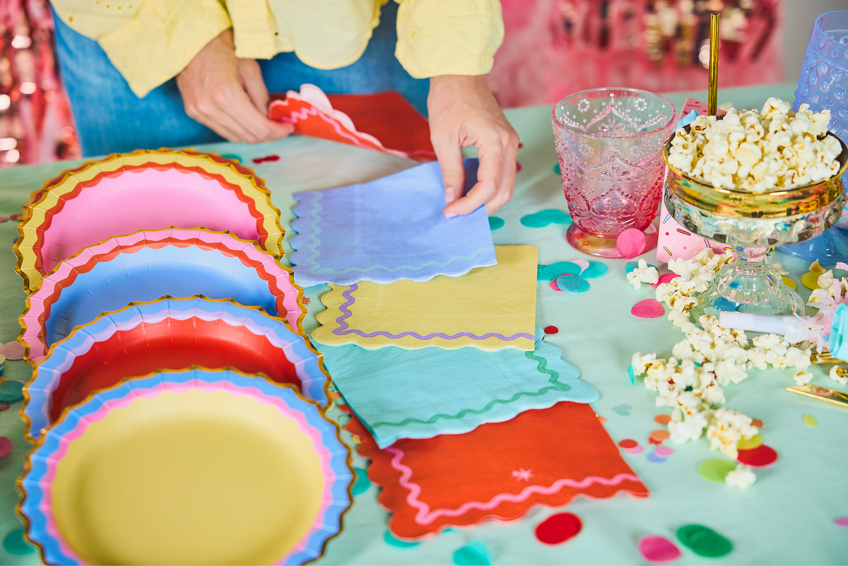 Rainbow Ric Rac Lunch Napkins
