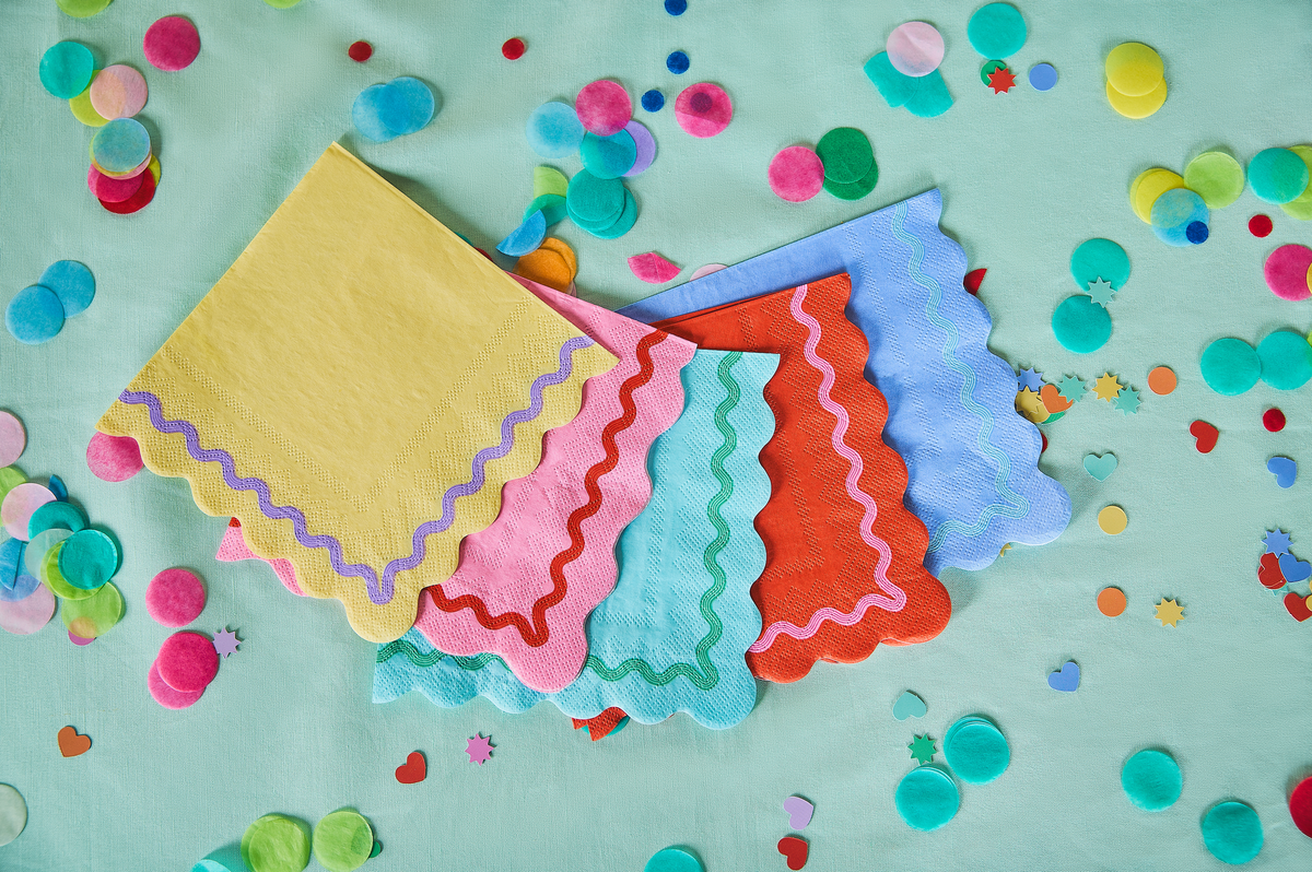 Rainbow Ric Rac Lunch Napkins