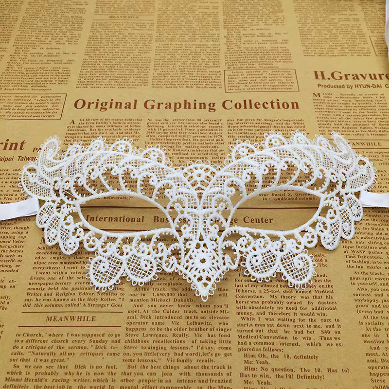 White Lace Masquerade Mask