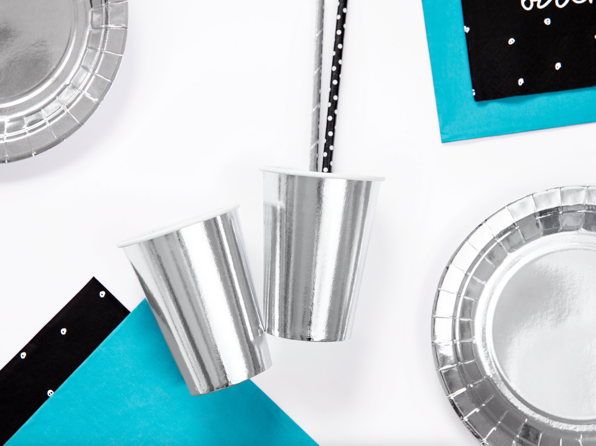 Metallic Silver Cups