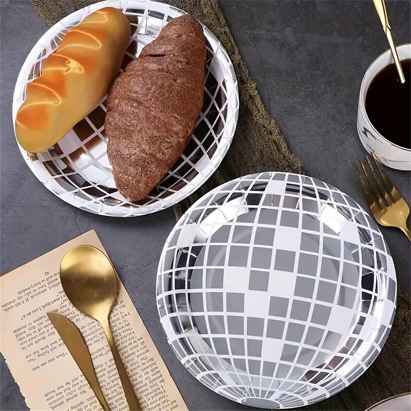 Silver Disco Tableware Set