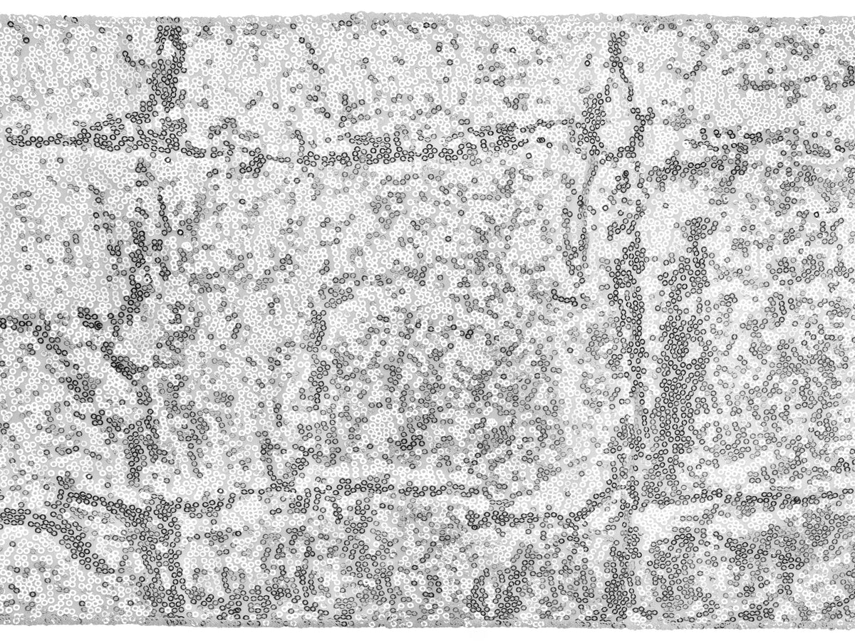 Silver Sequin Mesh Table Runner 