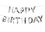 Black 'Happy Birthday' banner on a white background