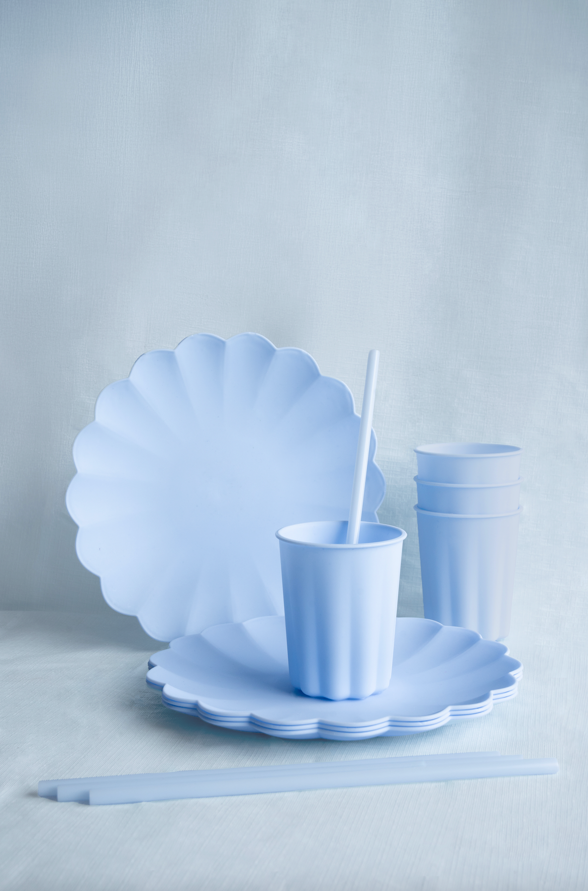 Sky Blue Disposable Tablecloth