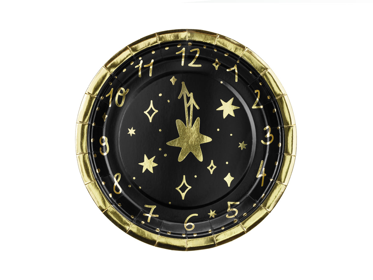 Golden Clock Party Plates