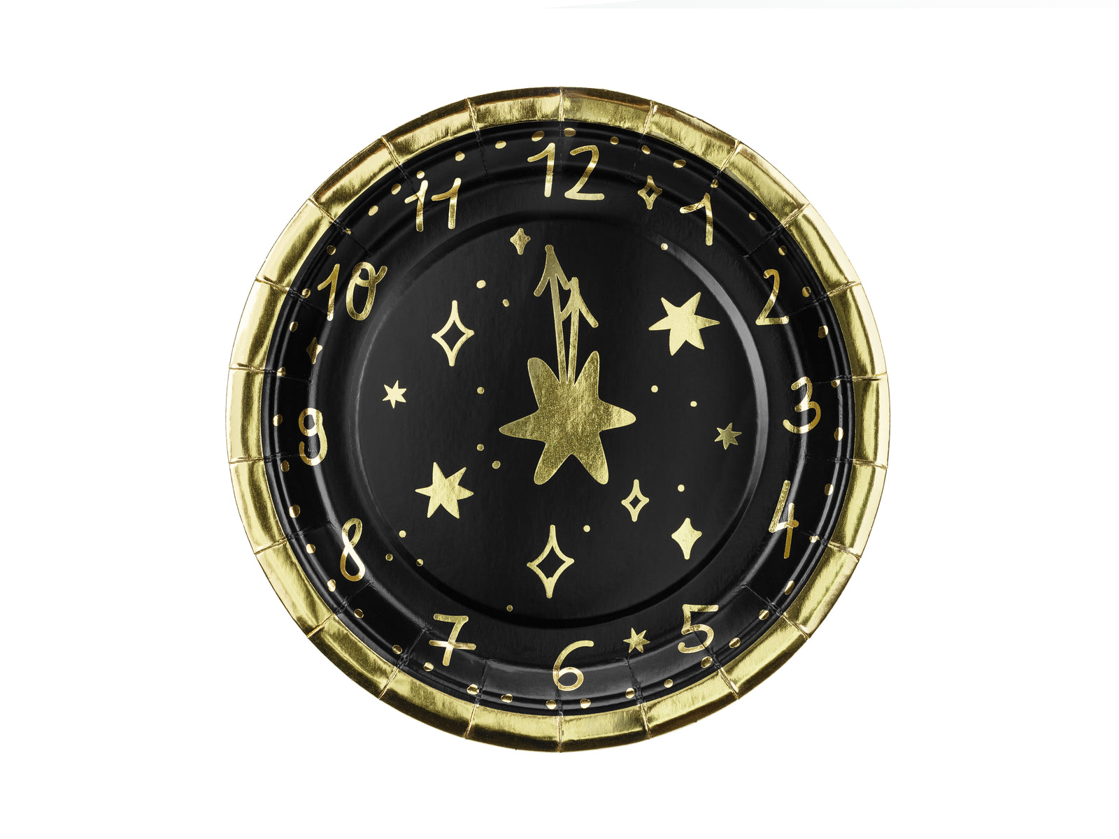 Golden Clock Party Plates
