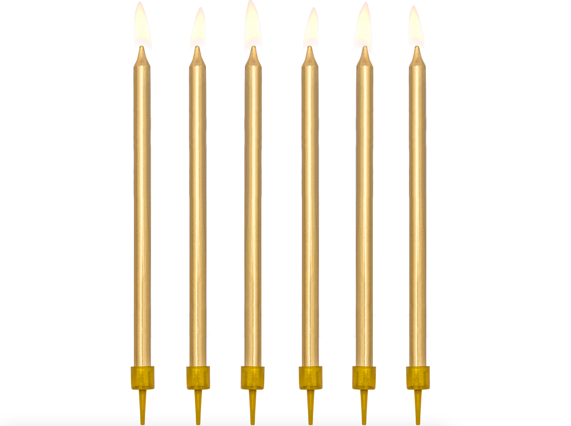 Tall Gold Birthday Candles 