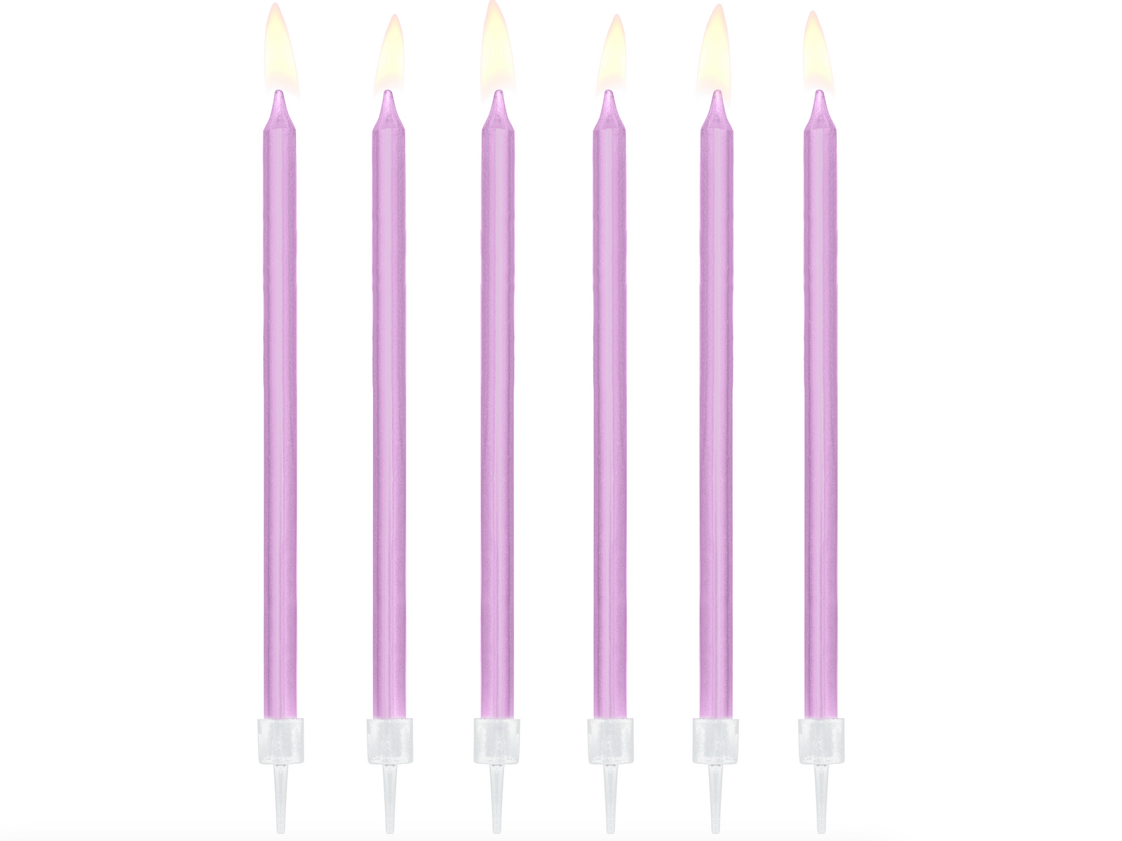 Tall Lilac Birthday Candles 