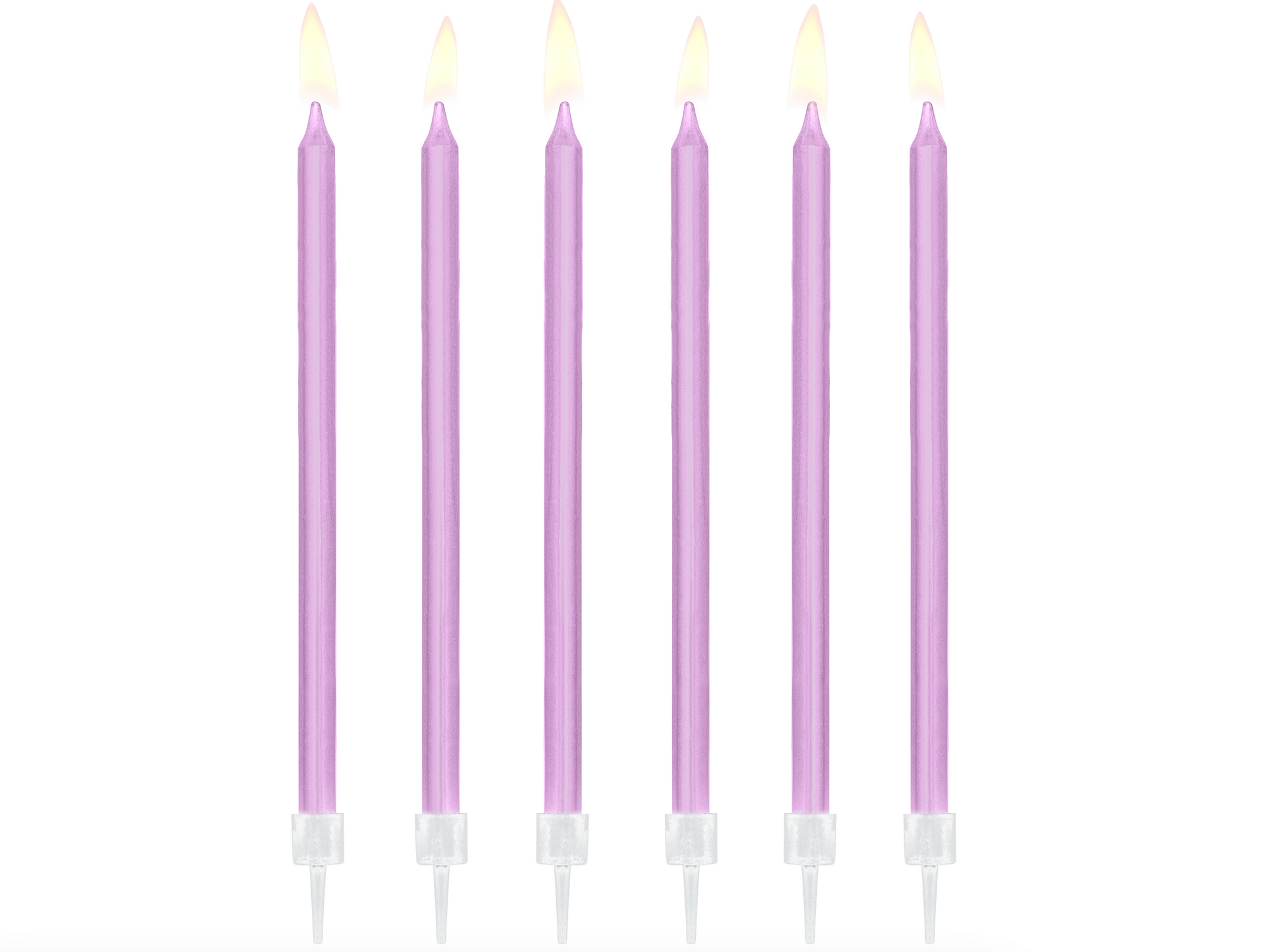 Tall Lilac Birthday Candles 