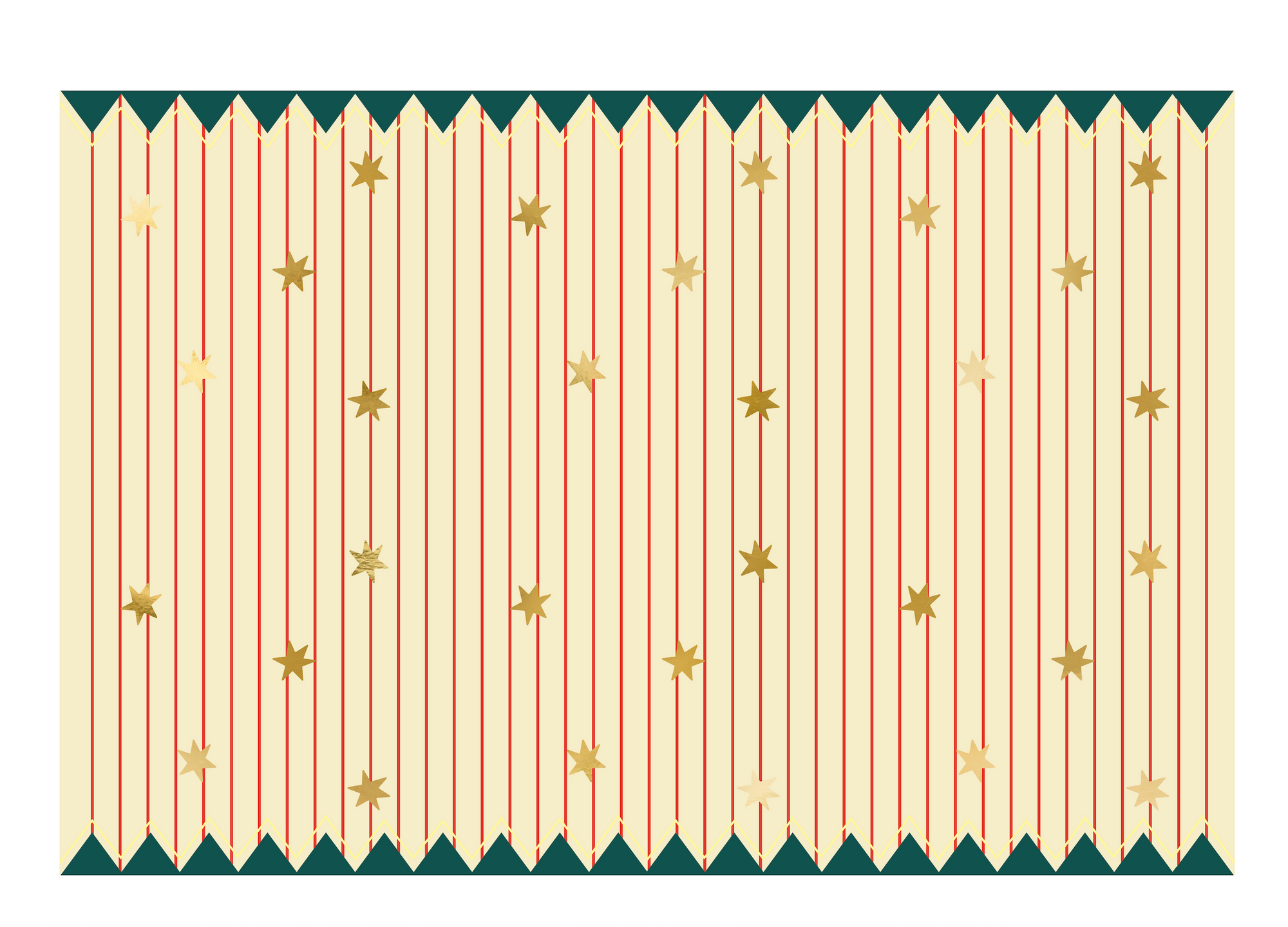 Thin Stripes & Stars Paper Tablecloth