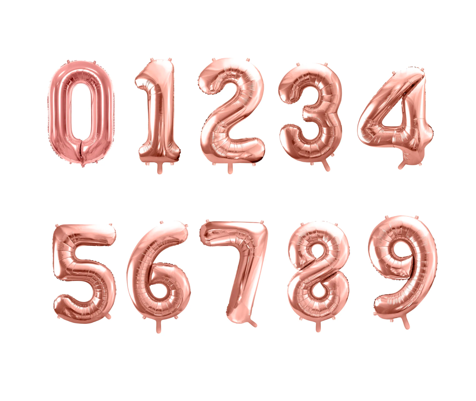 Metallic Rose Gold Foil Balloon Number