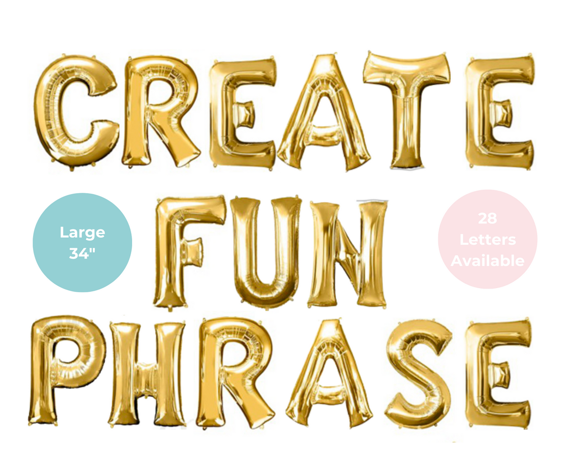 Metallic Gold Foil Balloon Letter