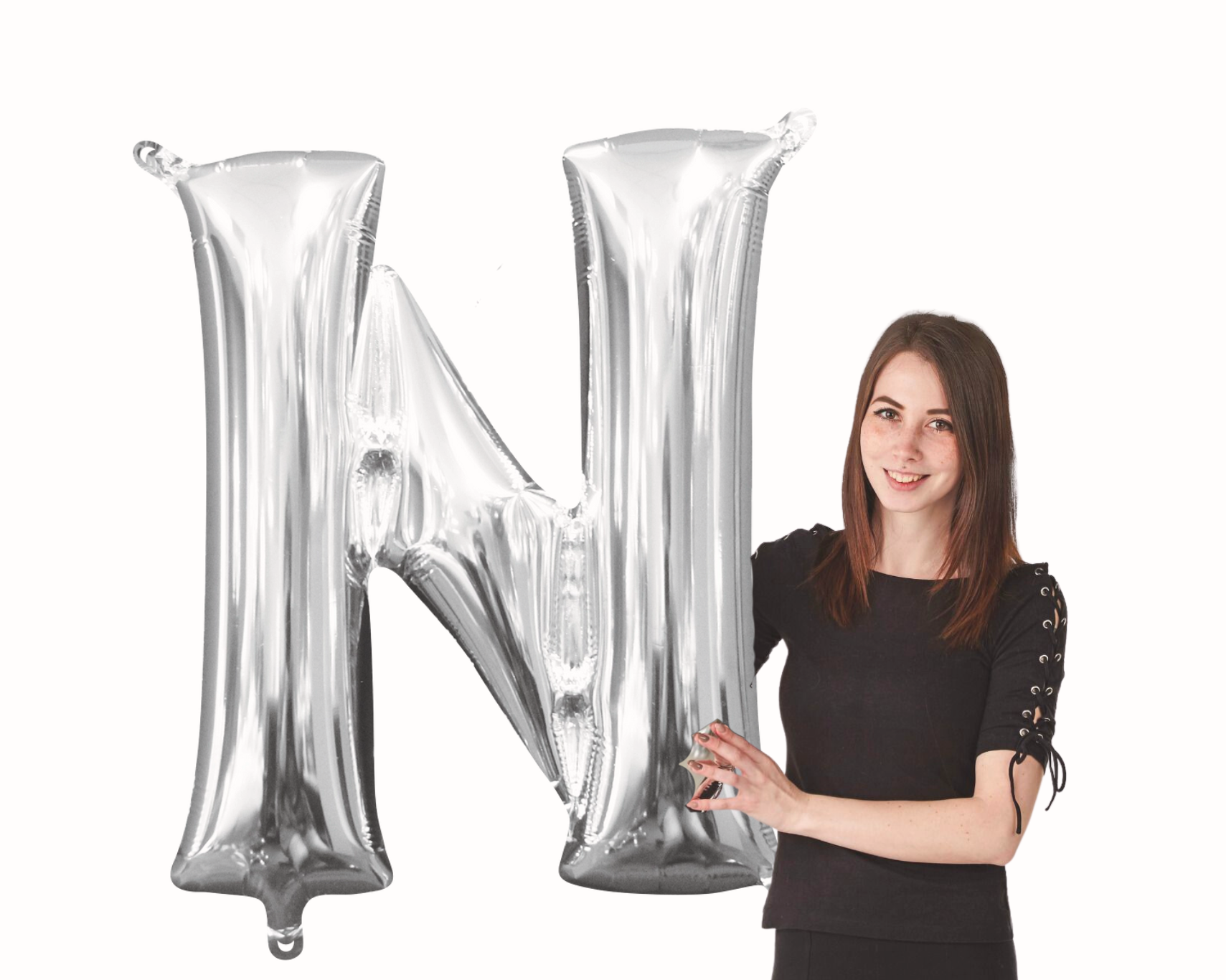 Metallic Silver Foil Balloon Letter