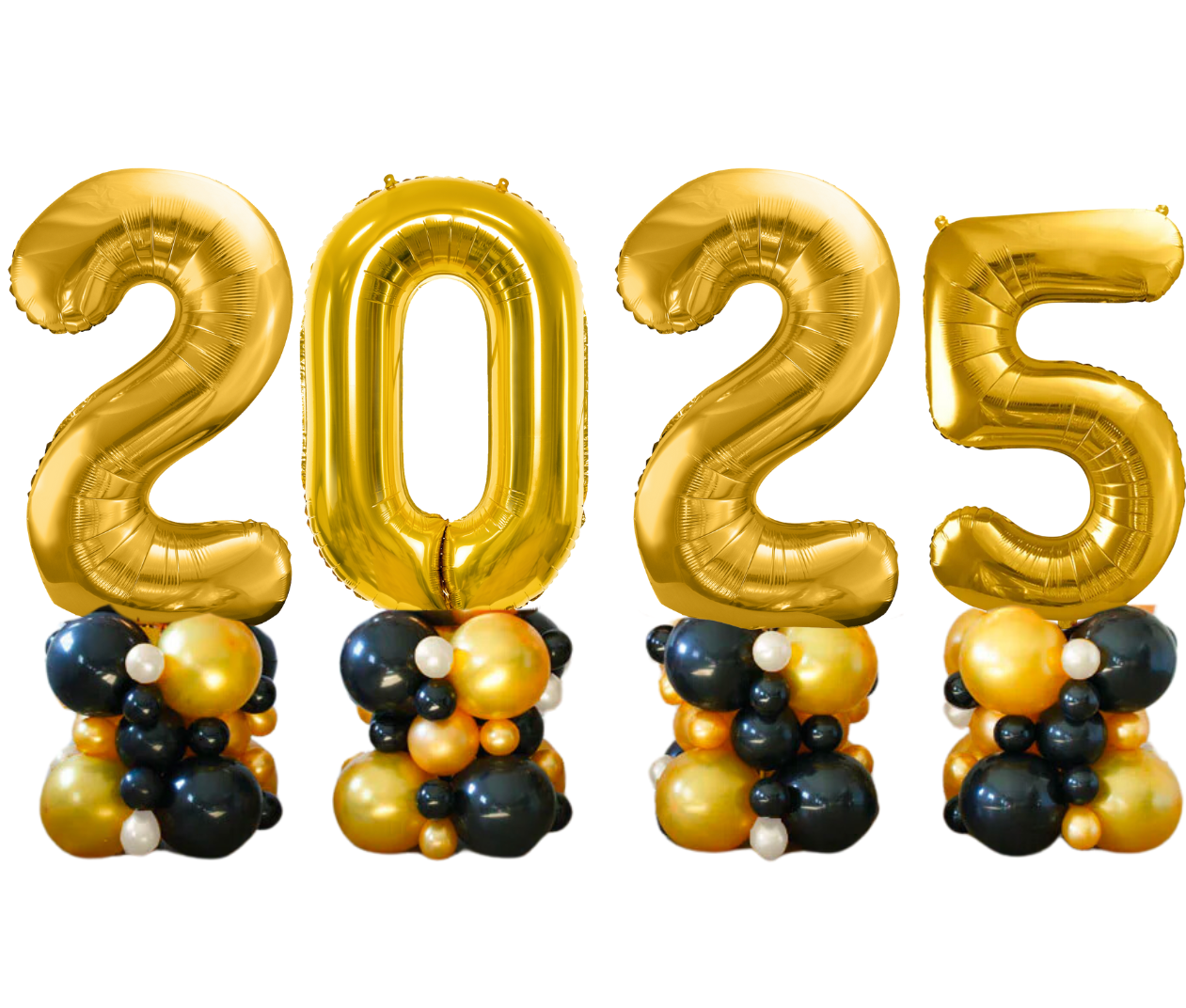Giant Year Number Balloon Columns