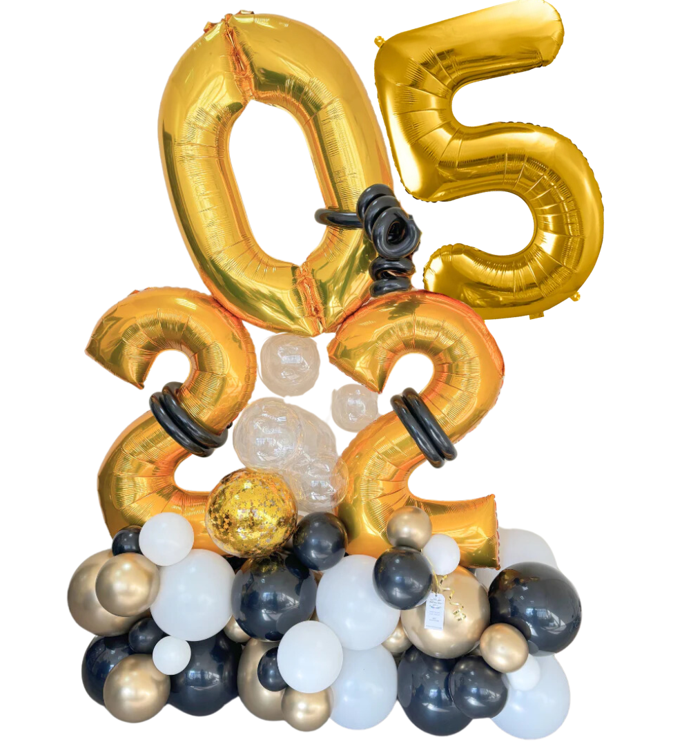 Year Number Balloon Cluster