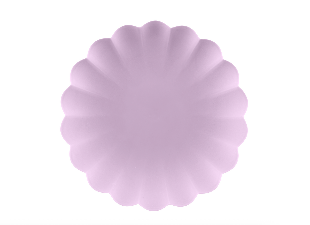 Violet Frill Plastic Plates