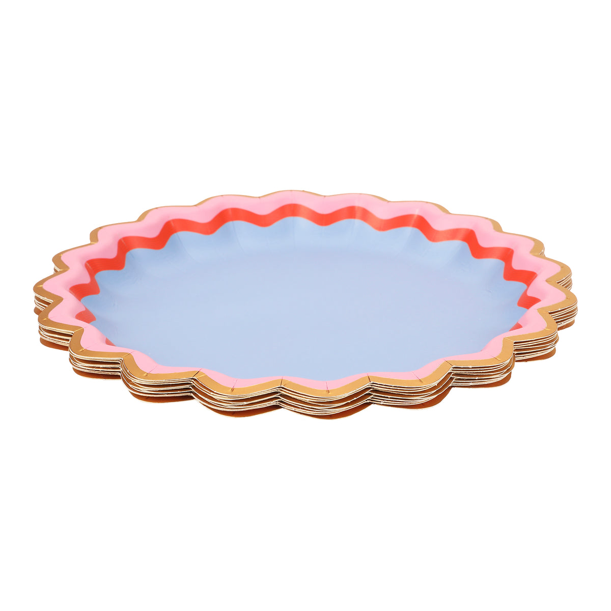 Rainbow Ric Rac Dessert Plates