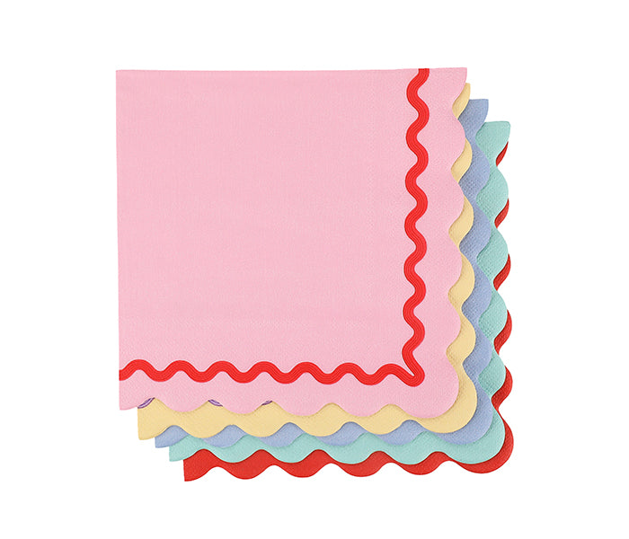Rainbow Ric Rac Lunch Napkins