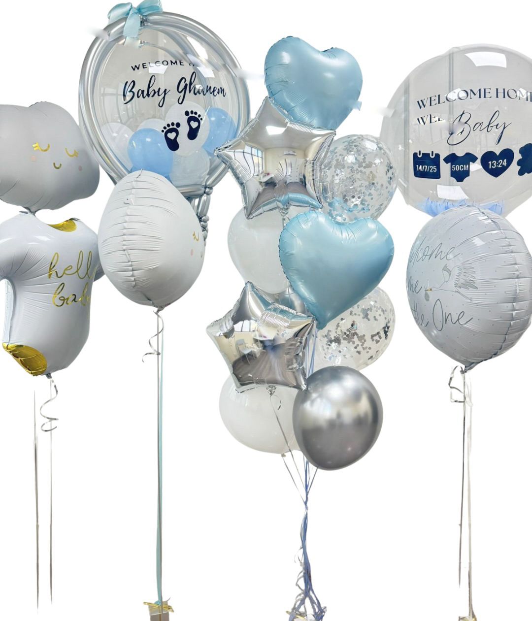 Custom Baby Welcome Home Balloon Bouquet