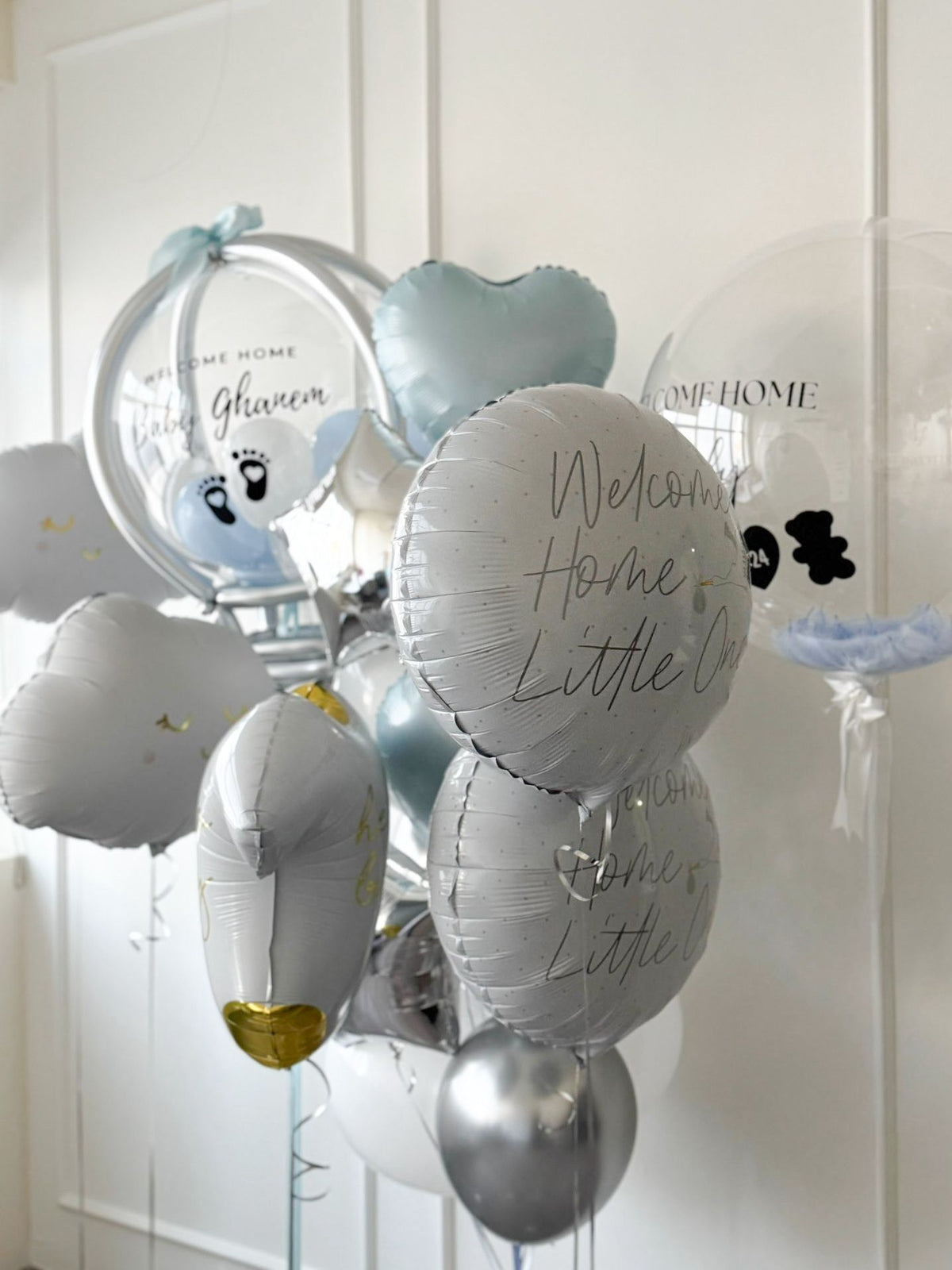 Custom Baby Welcome Home Balloon Bouquet