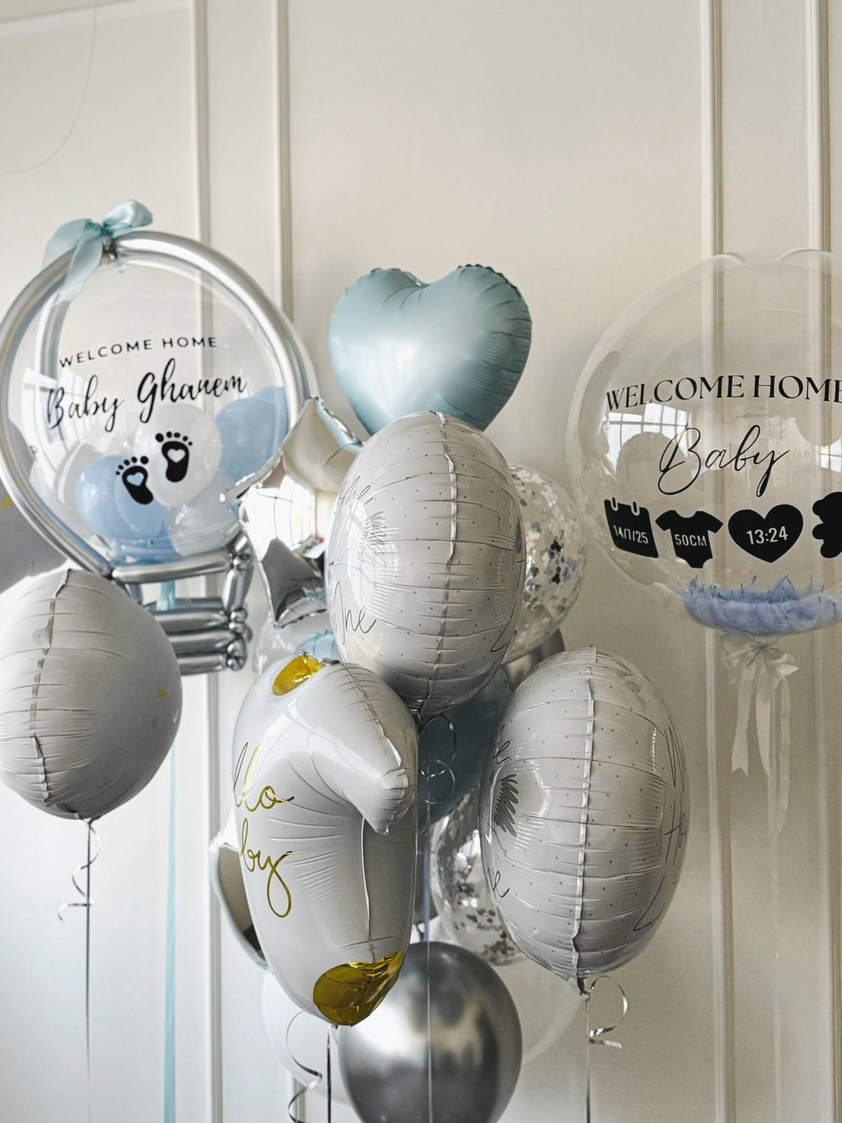 Custom Baby Welcome Home Balloon Bouquet
