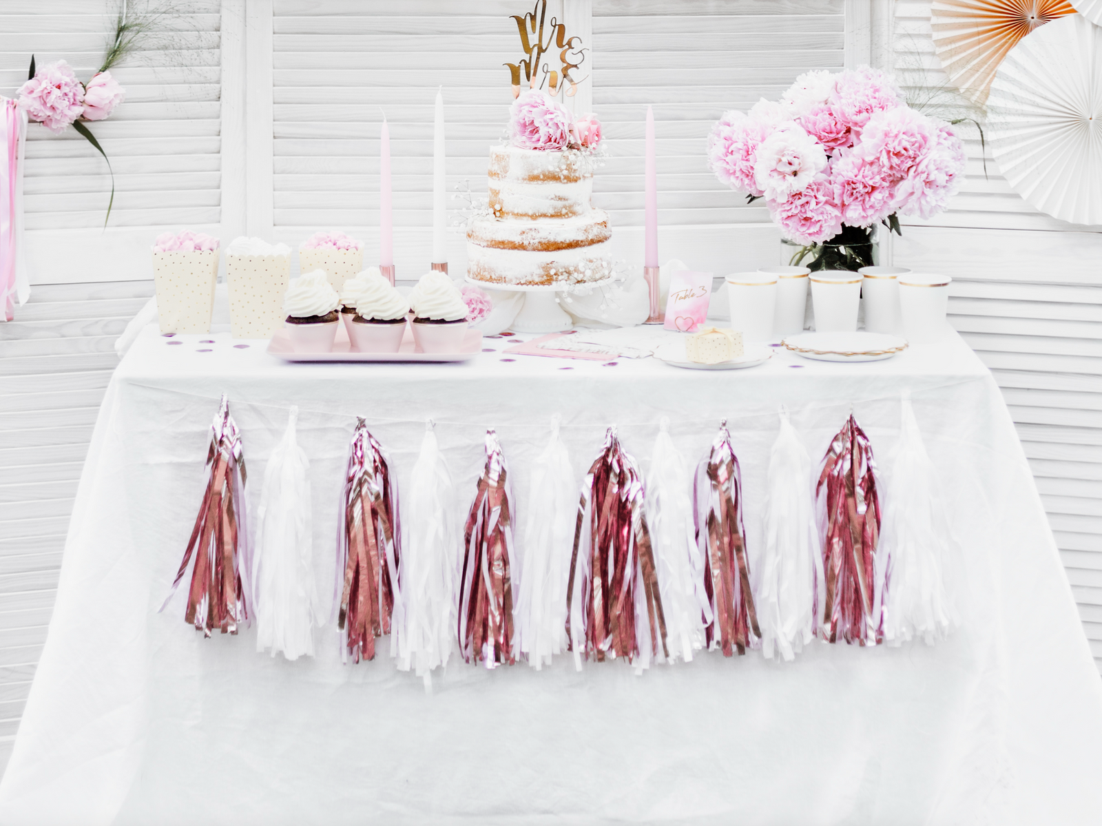 White DIY Tassel Garland