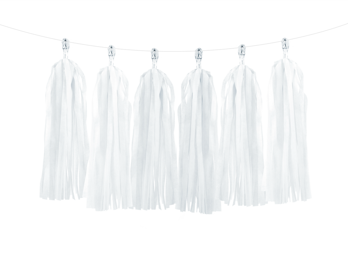 White DIY Tassel Garland