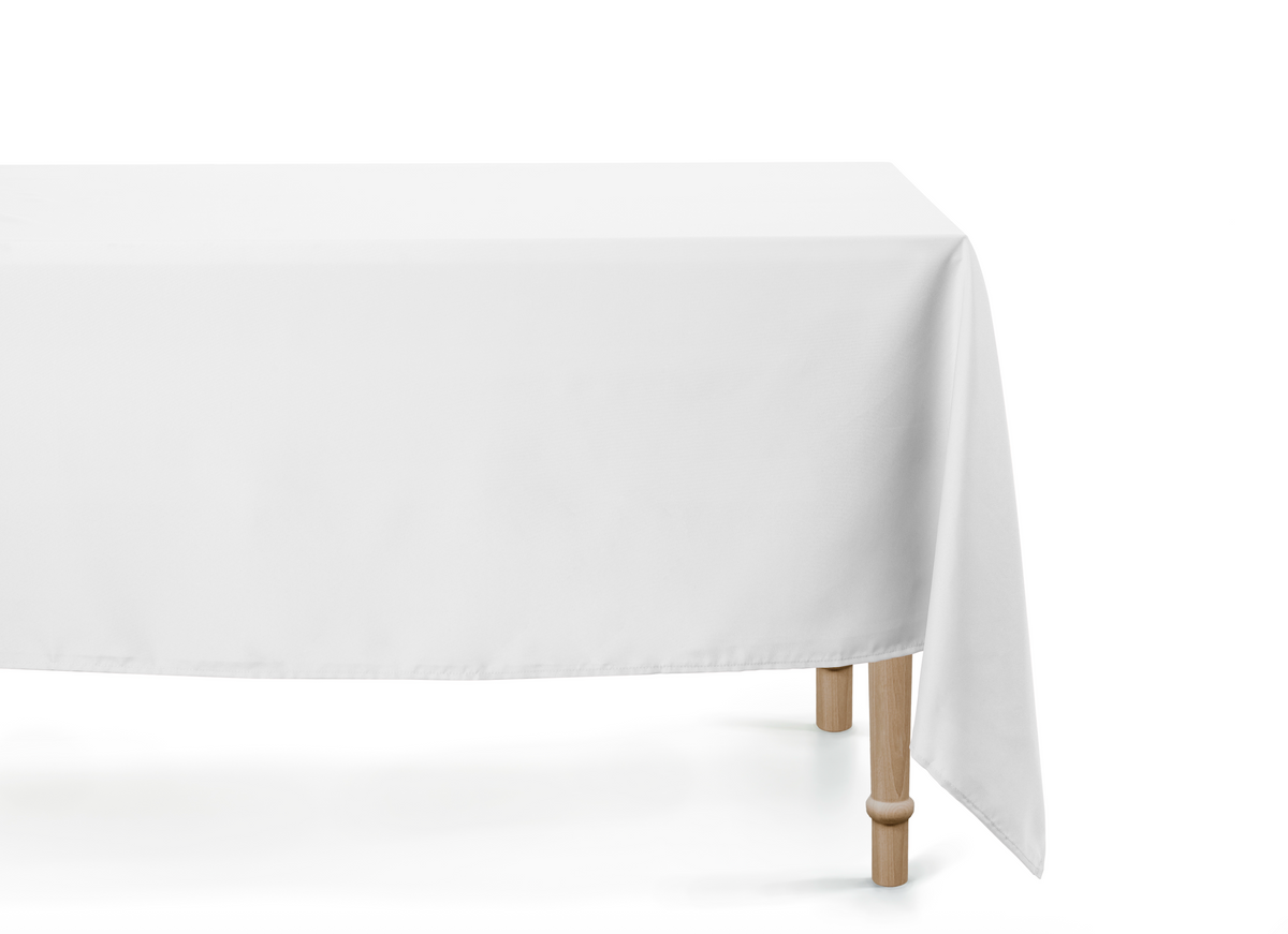 White Matt Medium Tablecloth