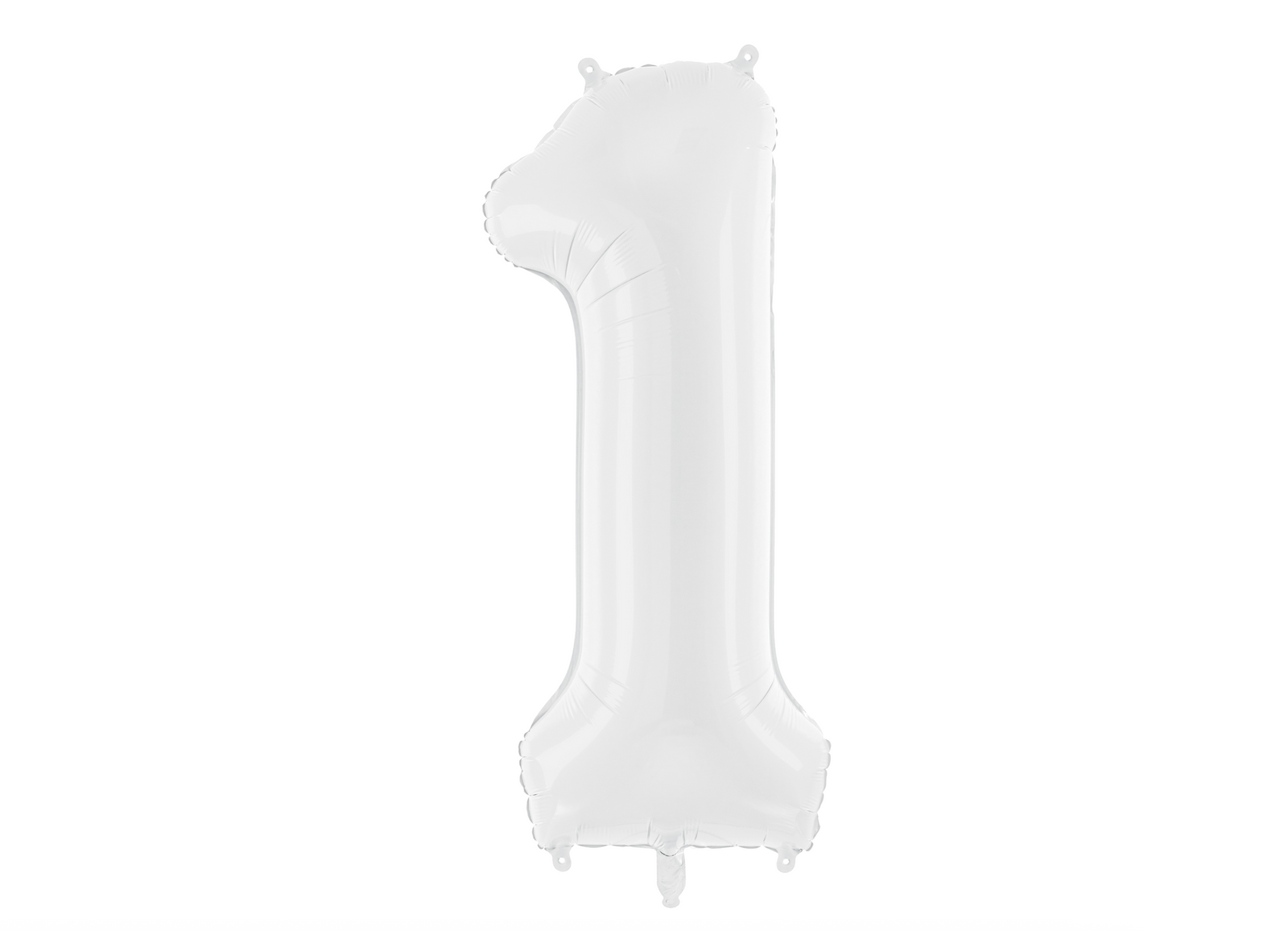 White Number Foil Balloon