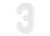White Number Foil Balloon