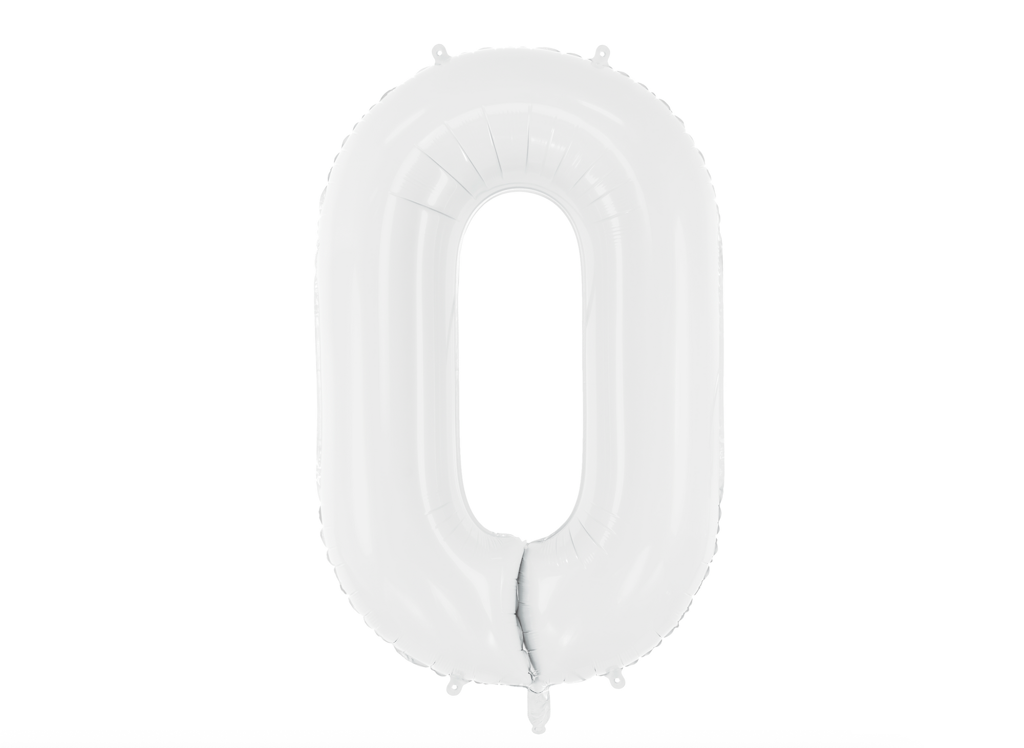 White Number Foil Balloon