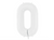 White Number Foil Balloon