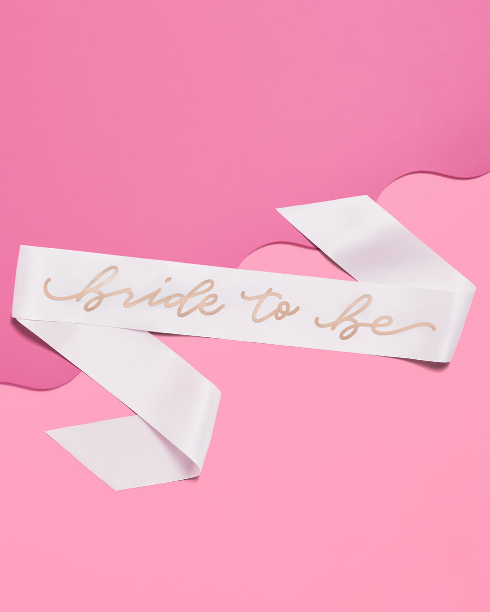 White & Rose Gold Bride to Be Sash