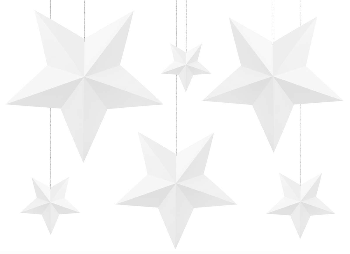 White Stars DIY Decoration Set