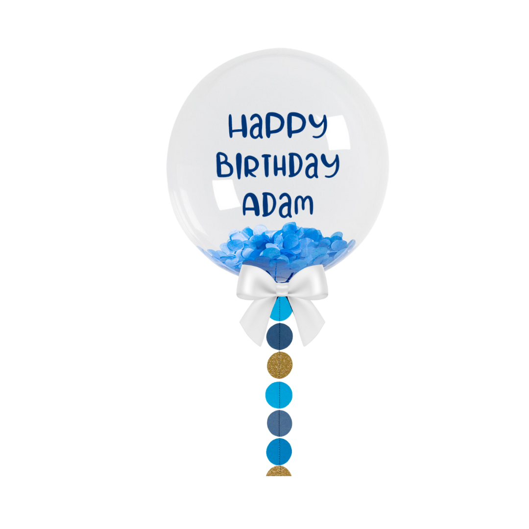 Custom Blue Circle Bubble Balloon