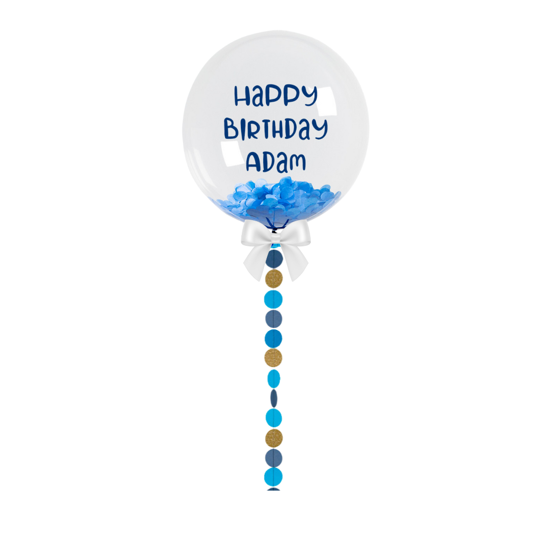 Custom Blue Circle Bubble Balloon