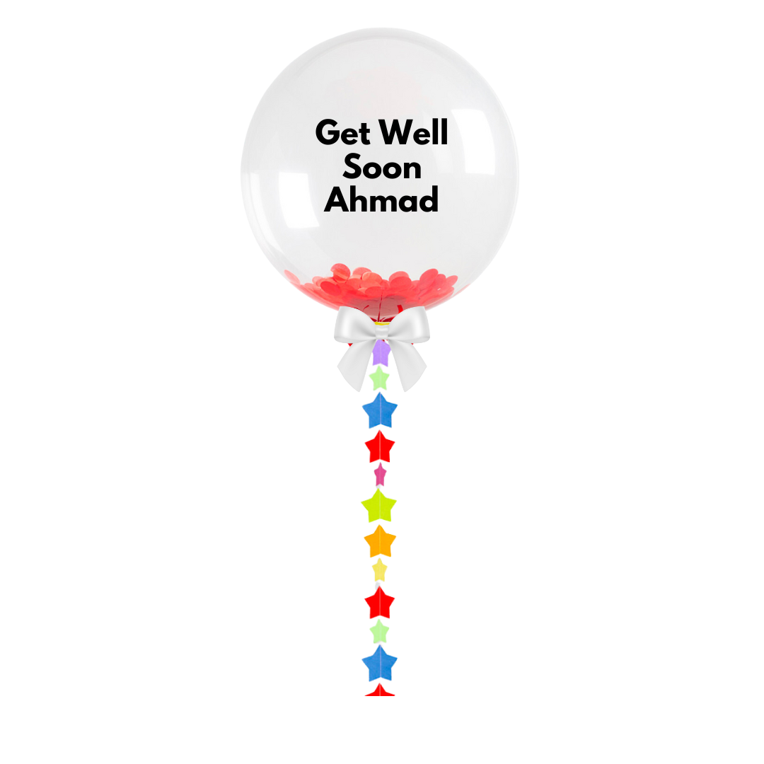 Custom Colored Stars Bubble Balloon