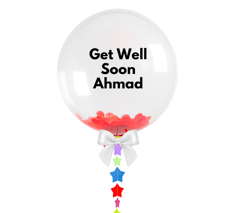 Custom Colored Stars Bubble Balloon