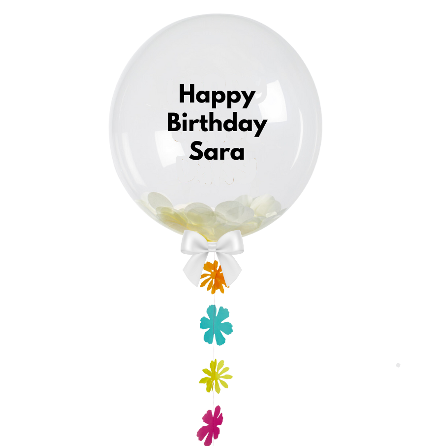 Custom Flowers Bubble Balloon