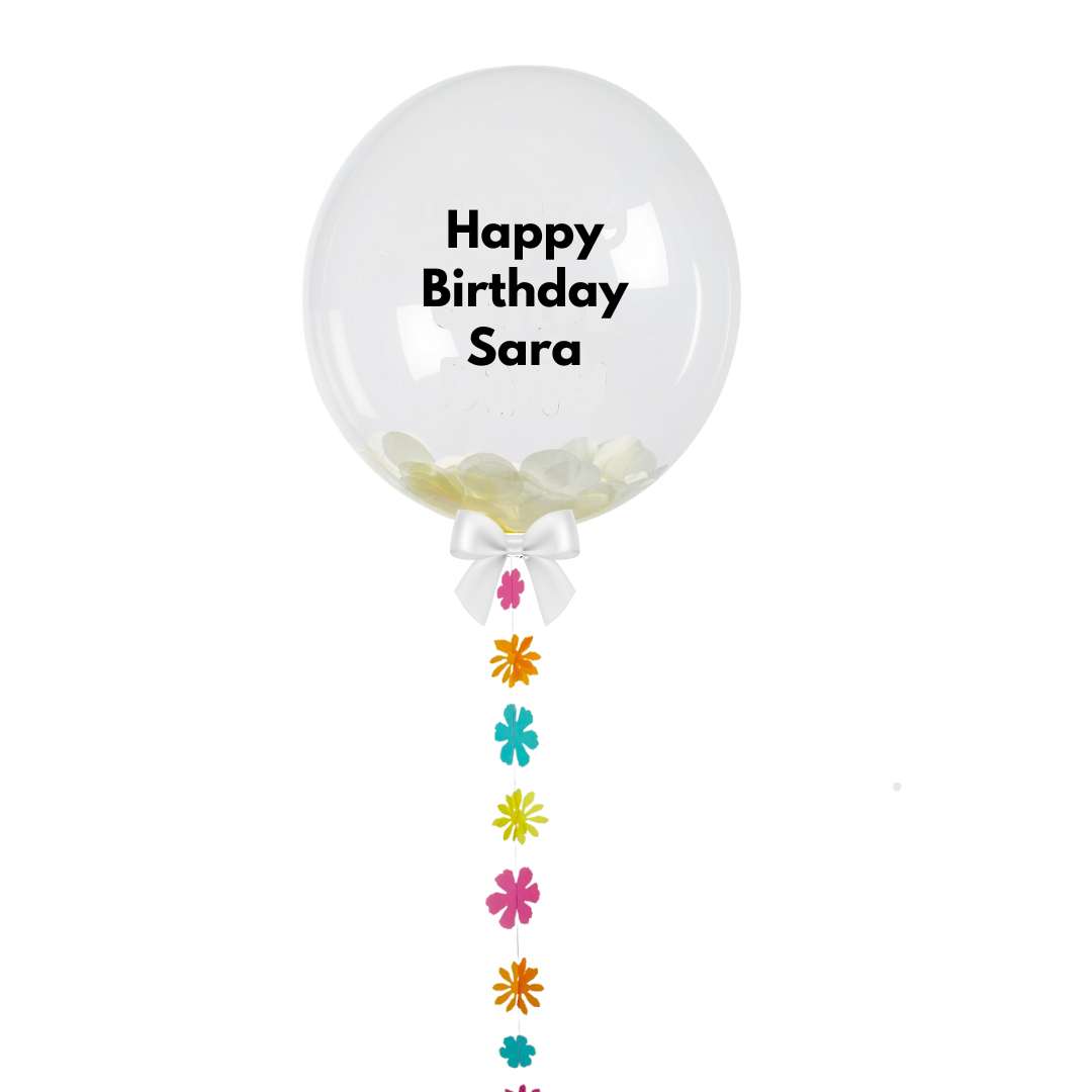 Custom Flowers Bubble Balloon