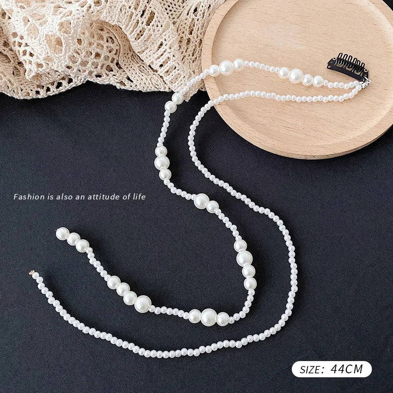 Pearl Chain Tassel Hairpiece