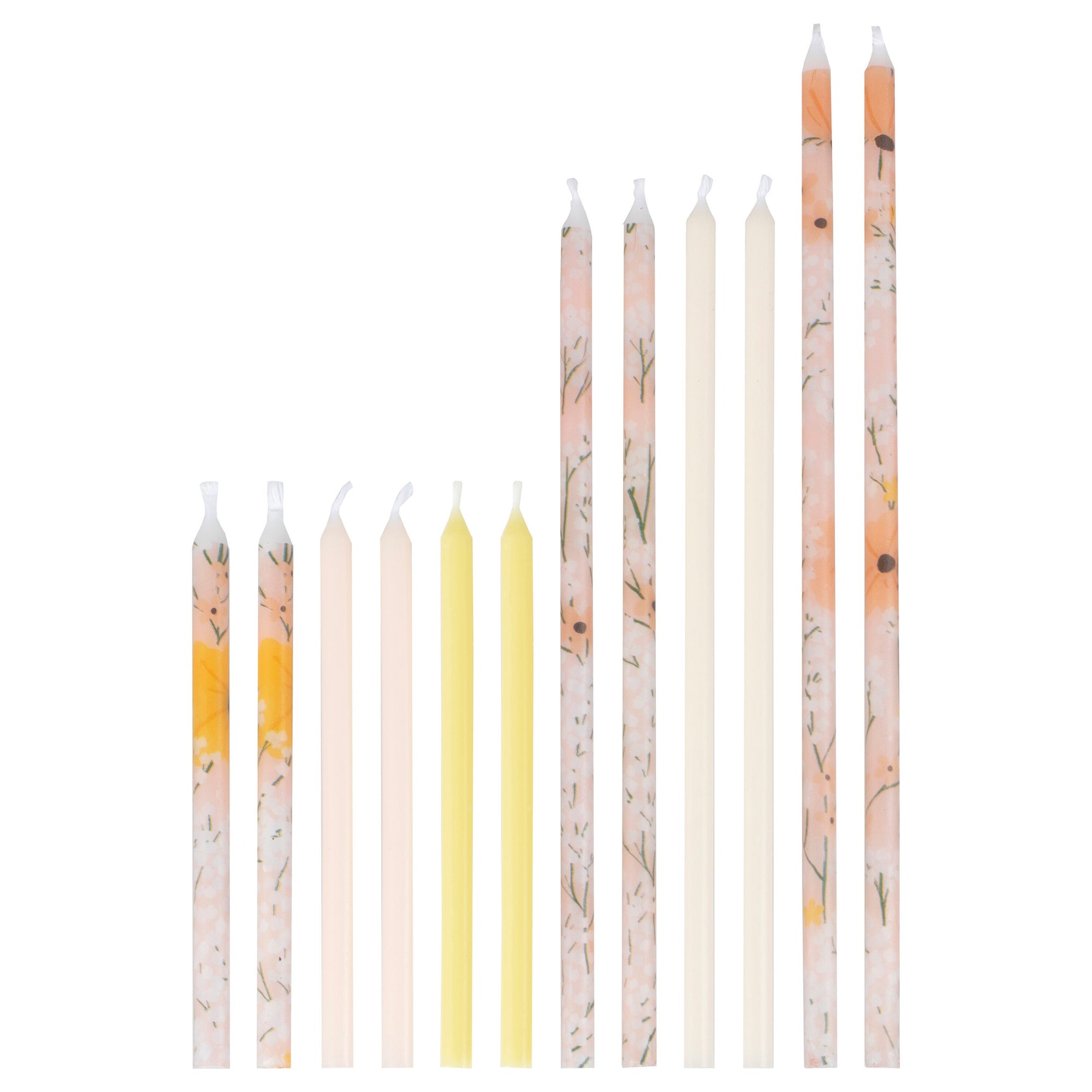 Tall Floral Birthday Candles