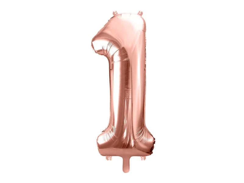Metallic Rose Gold Foil Balloon Number