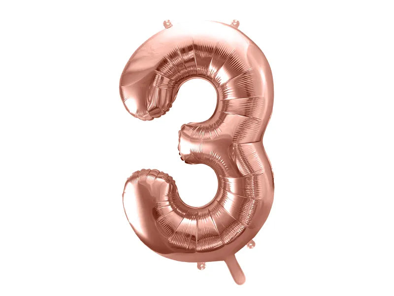 Metallic Rose Gold Foil Balloon Number