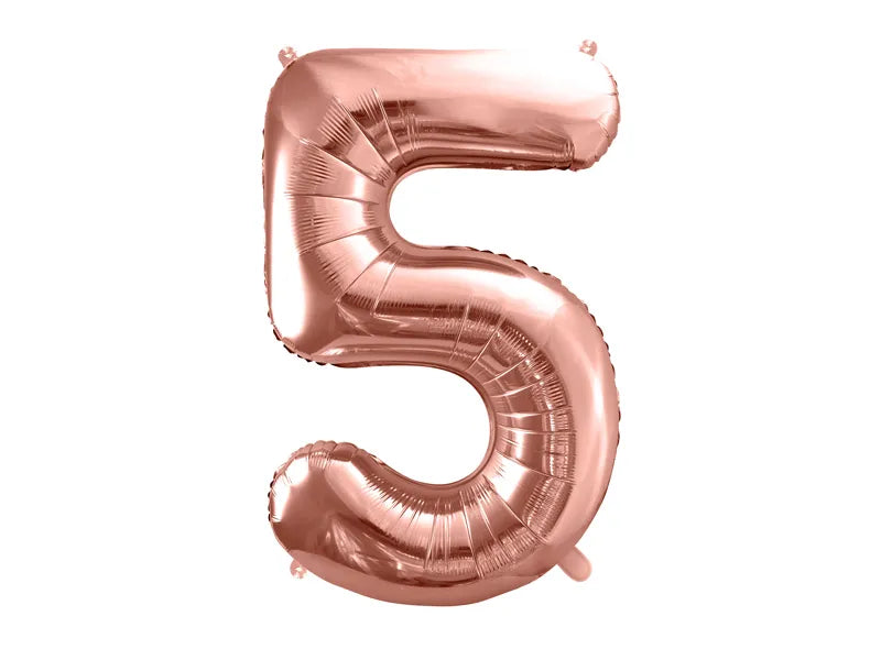 Metallic Rose Gold Foil Balloon Number
