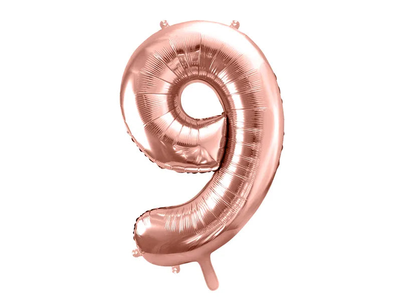 Metallic Rose Gold Foil Balloon Number