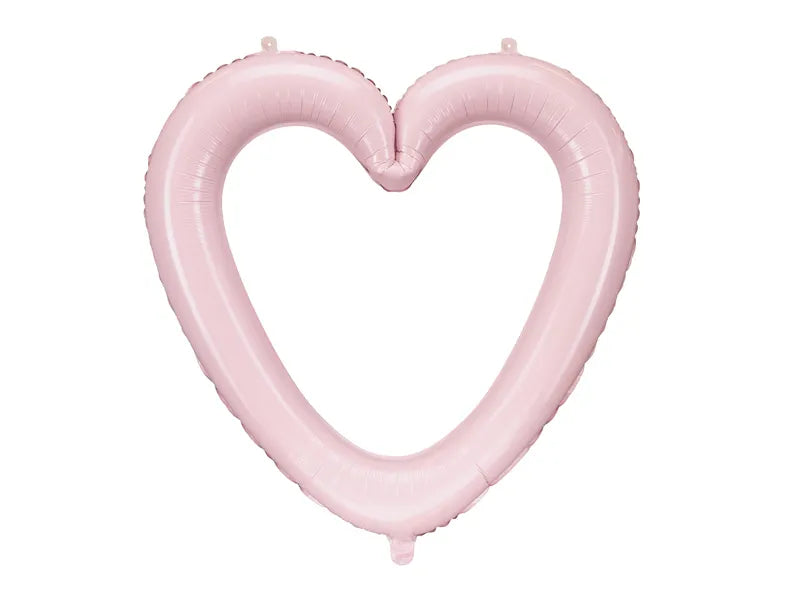 Blush Pink Open Heart Foil Balloon Frame