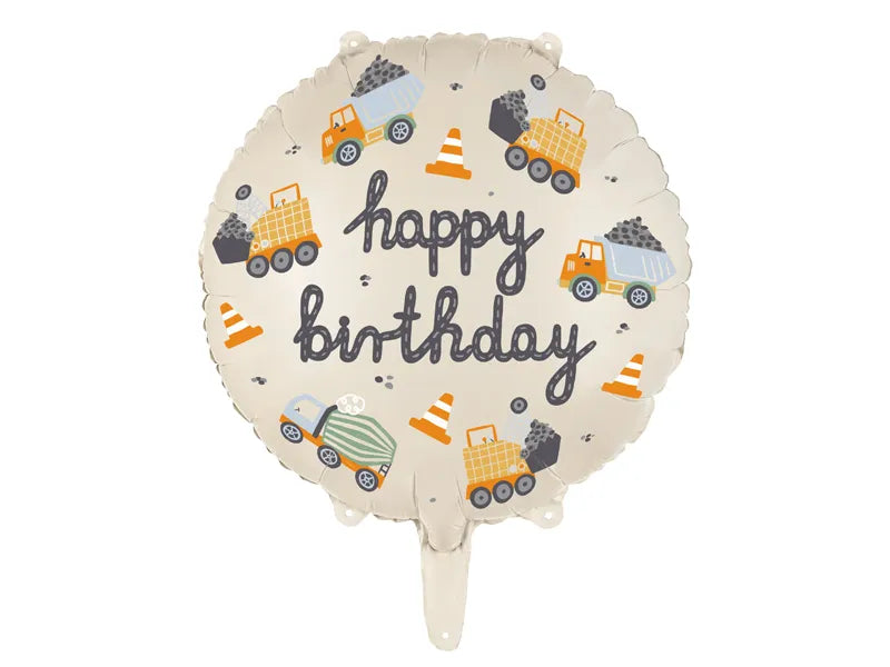 Junior Construction Trucks Foil Balloon