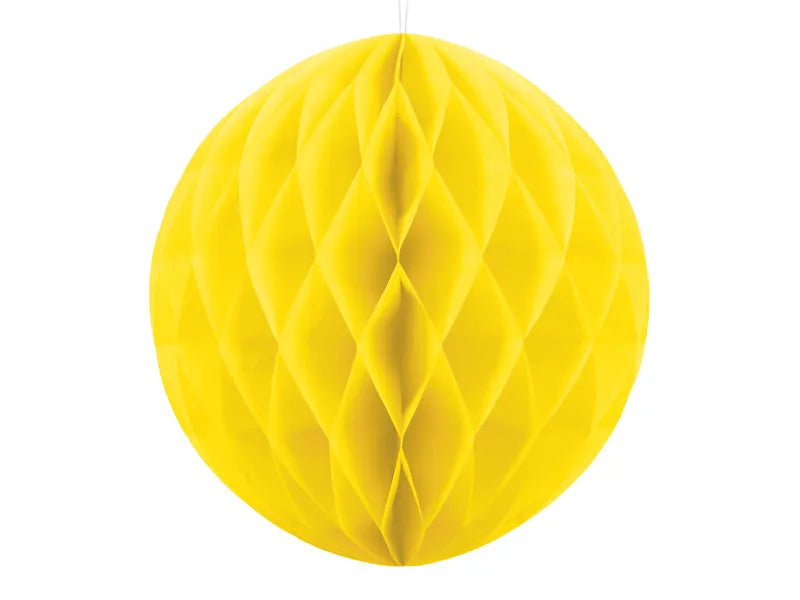 Large Yellow Honeycomb Ball Decoration