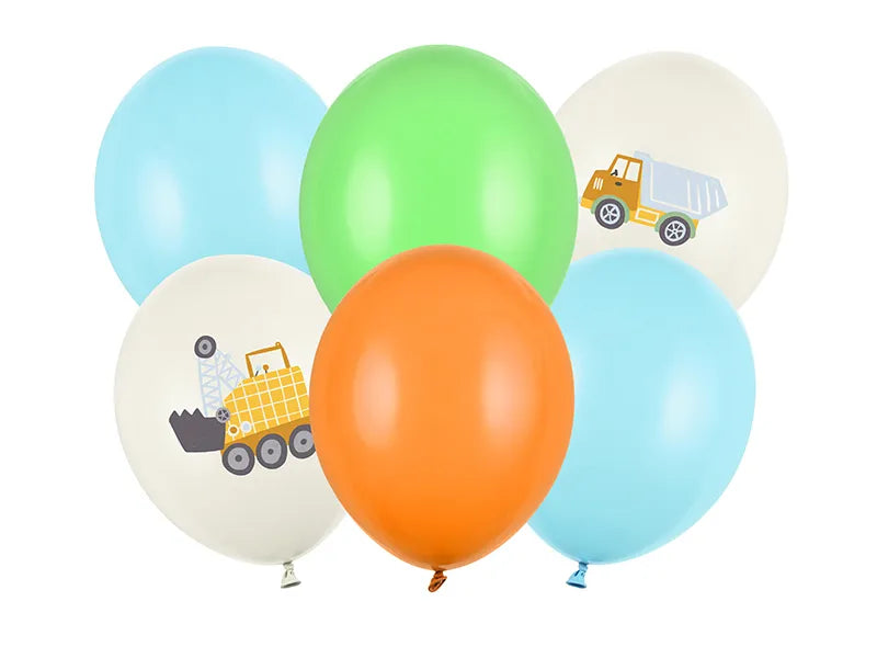 Construction Vehicles Latex Balloons